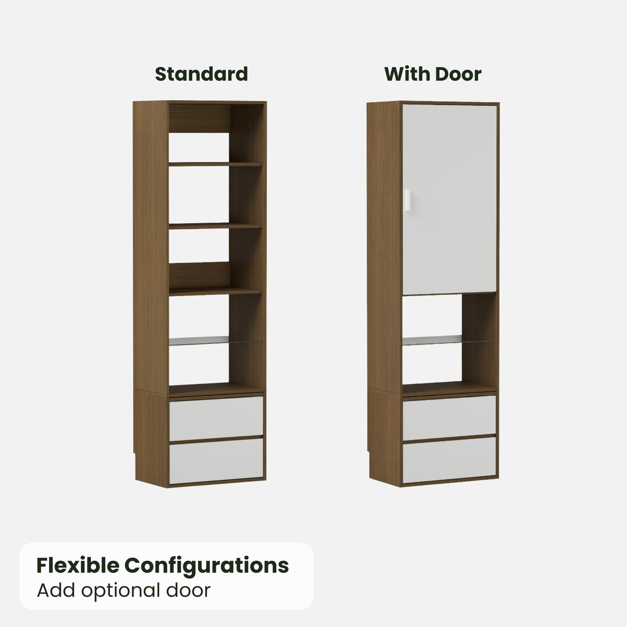 Tall Nightstand Cabinet - Queen / Vertical