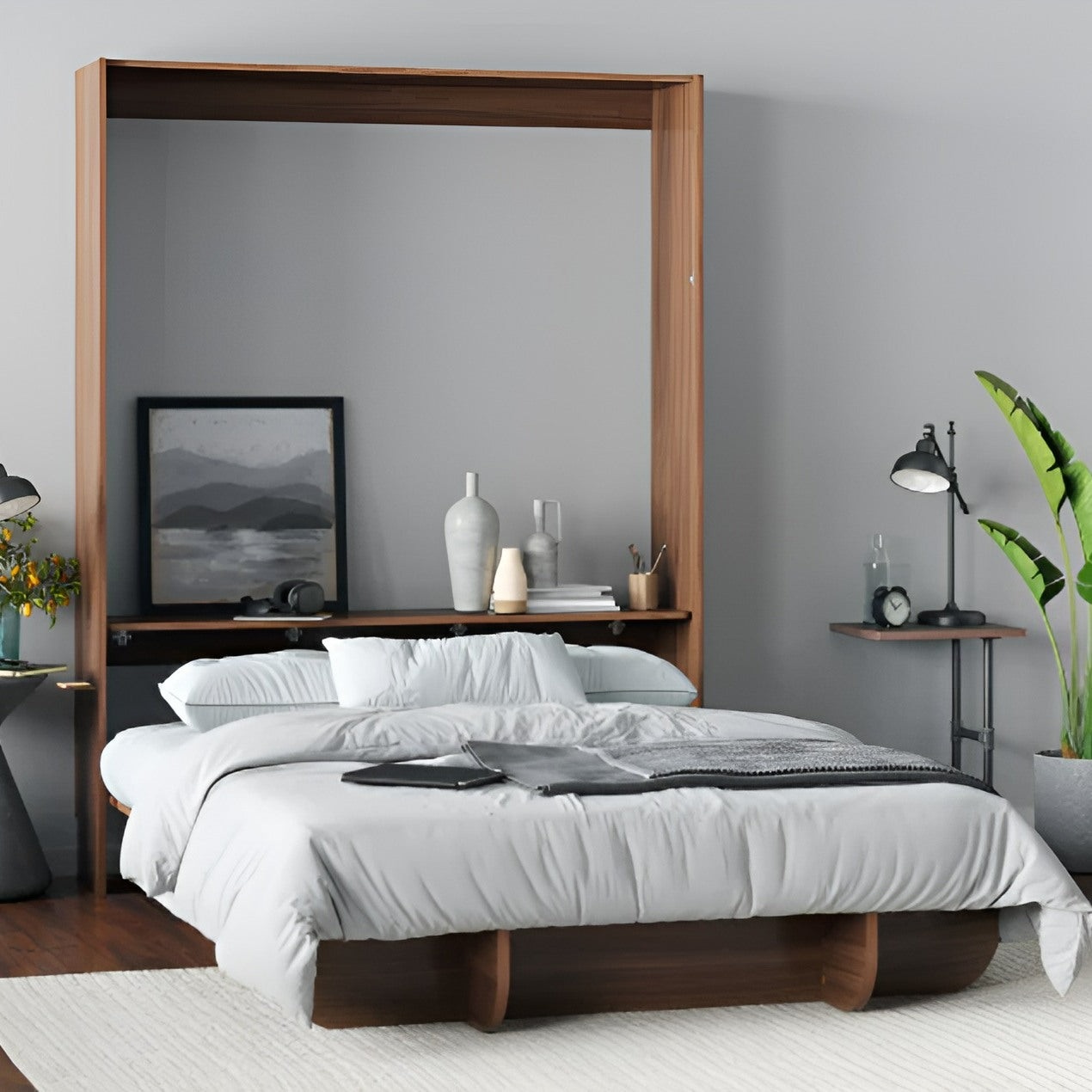 Conquering Limited Living Space With A Queen Murphy Bed With Storage