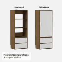 Mid Nightstand Cabinet - Queen / Horizontal