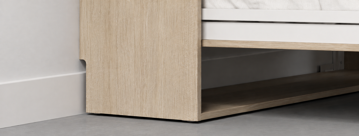 Lori Bed baseboard notch